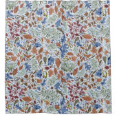 Batik-Style-Herbstlaub überwältigten Muster Duschvorhang (Vorderseite)