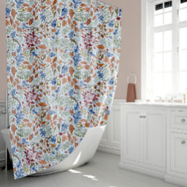 Batik-Style-Herbstlaub überwältigten Muster Duschvorhang