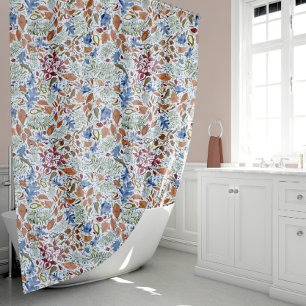 Batik-Style-Herbstlaub überwältigten Muster Duschvorhang