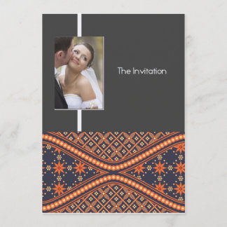 Batik Style Hochzeitskarte Einladung