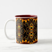 Batik Tribal Flavors-Tasse Zweifarbige Tasse (Links)