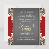 Batik Tropical 40. Geburtstags-Party Einladungen (Rückseite)