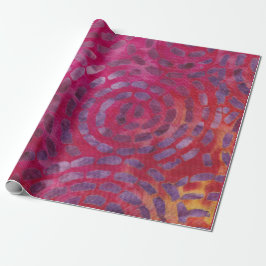 Batik Tropical Circles Wind Lila Pink Candy Geschenkpapier