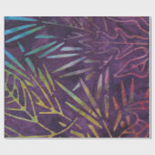 Batik Tropische Blätter Minze Lila rosa Bonbons Geschenkpapier (Flach)