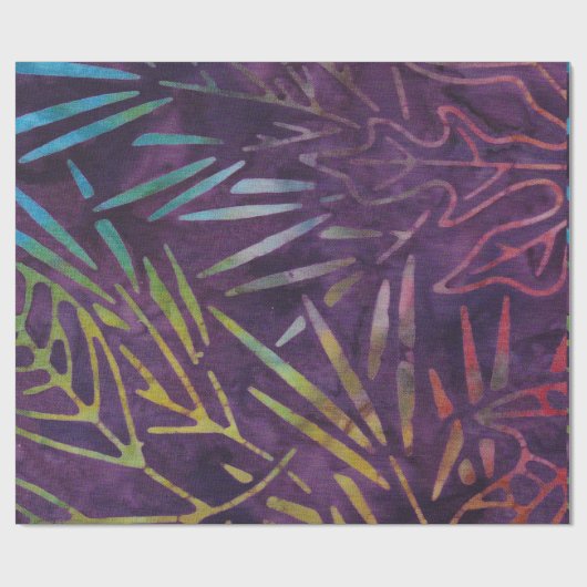 Batik Tropische Blätter Minze Lila rosa Bonbons Geschenkpapier (Flach)