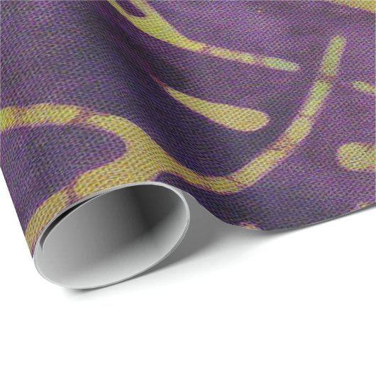 Batik Tropische Blätter Minze Lila rosa Bonbons Geschenkpapier (Rolleneckpunkt)