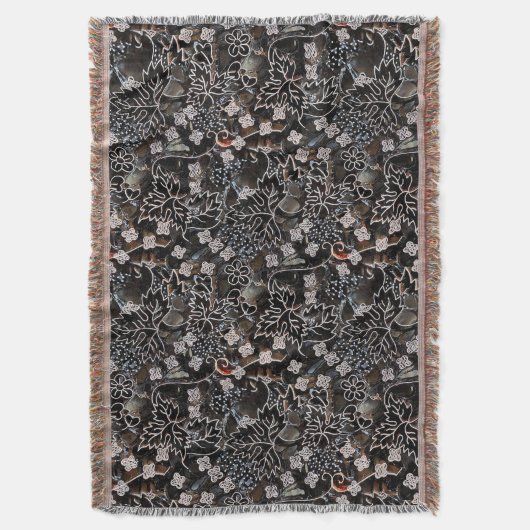 Batik Trusmi Cirebon Throw Blanket Decke (Vorderseite Vertikal)