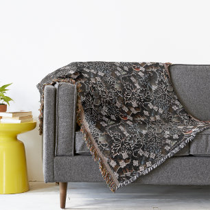 Batik Trusmi Cirebon Throw Blanket Decke