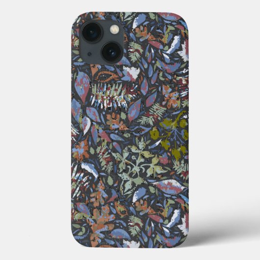 Batik Verlasse Blume schwarz Case-Mate iPhone Hülle (Rückseite)