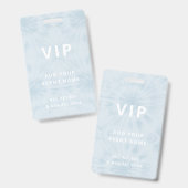 Batik | VIP Access Pastell Blue Event Ausweis (Vorder- & Rückseite)
