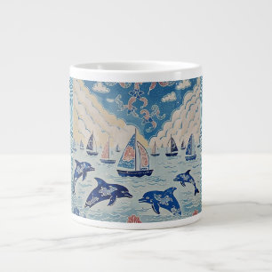 Batik , weiche Wellen, sanfte Träume Riesencoffee Jumbo-Tasse