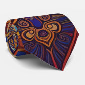 Batikmuster Lila Krawatte (Gerollt)