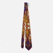 Batikmuster Lila Krawatte (Rückseite)