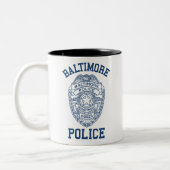 Batimore Polizei Maryland Zweifarbige Tasse (Links)