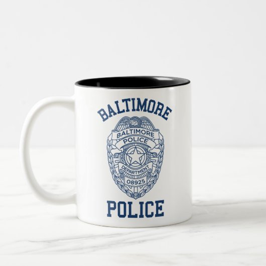Batimore Polizei Maryland Zweifarbige Tasse (Links)