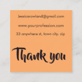 BATKATZEN UND GHOSTEN HALLOWEG QUADRATISCHE VISITENKARTE (Rückseite)