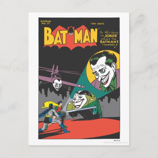 Batman #37 Comic wird zu Postkarte (Vorderseite)