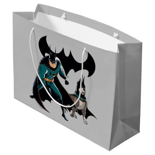 Batman & Ace Große Geschenktüte (Rückseite Schrägansicht)