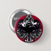 Batman Ace of Spaces Gotisches Wappen Button (Vorne & Hinten)