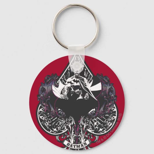 Batman Ace of Spaces Gotisches Wappen Schlüsselanhänger (Vorderseite)