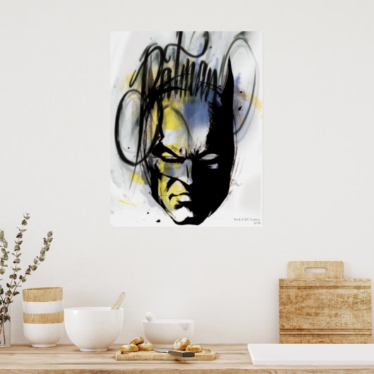 Batman Airbrush Portrait Poster (Küche)