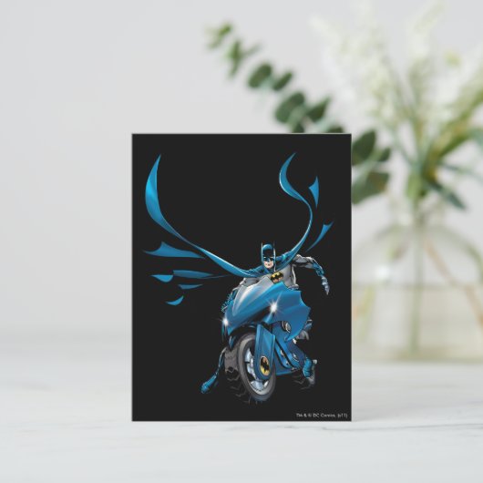 Batman am Zyklon Postkarte (Stehend Vorderseite)