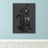 Batman Arkham City | Batman und Catwoman Leinwanddruck (Insitu (Holzboden))