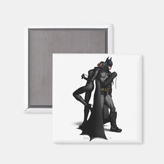 Batman Arkham City | Batman und Catwoman Magnet (Vorderseite/Rückseite)