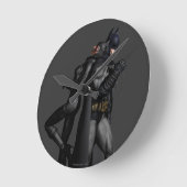 Batman Arkham City | Batman und Catwoman Runde Wanduhr (Winkel)