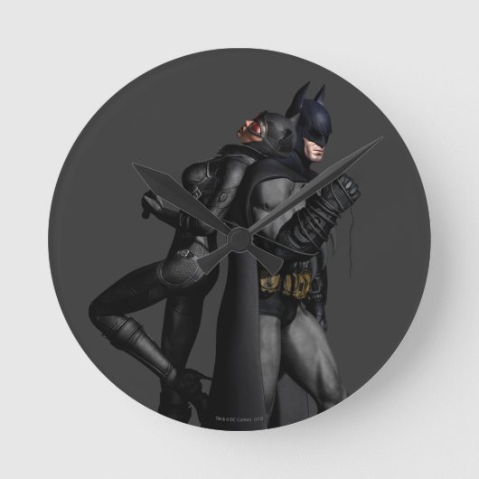 Batman Arkham City | Batman und Catwoman Runde Wanduhr (Vorderseite)