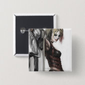 Batman Arkham City | Harley Quinn Illustration Button (Vorne & Hinten)