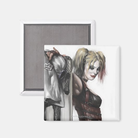 Batman Arkham City | Harley Quinn Illustration Magnet (Vorderseite/Rückseite)