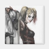 Batman Arkham City | Harley Quinn Illustration Magnet (Vorne)
