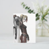 Batman Arkham City | Harley Quinn Illustration Postkarte (Stehend Vorderseite)