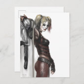 Batman Arkham City | Harley Quinn Illustration Postkarte (Vorne/Hinten)