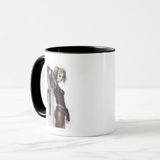 Batman Arkham City | Harley Quinn Illustration Tasse (Vorderseite Links)