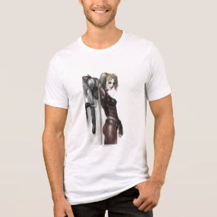 Batman Arkham City   Harley Quinn Illustration Tri-Blend Shirt