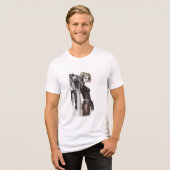 Batman Arkham City | Harley Quinn Illustration Tri-Blend Shirt (Vorderseite voll)