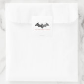 Batman Arkham City Logo Quadratischer Aufkleber (Tasche)