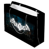 Batman Arkham Knight Gotham Logo Große Geschenktüte (Rückseite Schrägansicht)