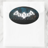 Batman Arkham Knight Gotham Logo Ovaler Aufkleber (Tasche)