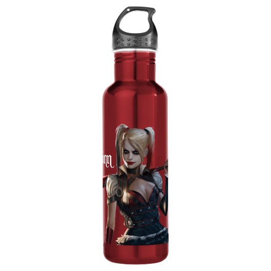 Batman Arkham Knight | Harley Quinn mit Bat Edelstahlflasche (Vorderseite)