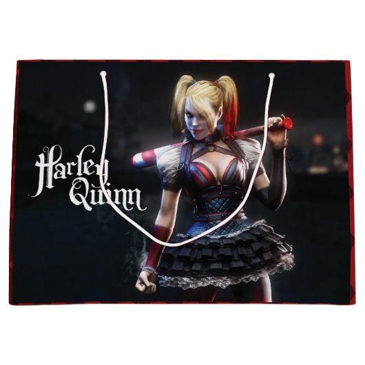 Batman Arkham Knight | Harley Quinn mit Bat Große Geschenktüte (Vorderseite)