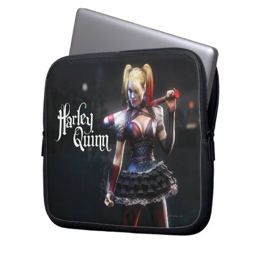Batman Arkham Knight | Harley Quinn mit Bat Laptopschutzhülle (Vorderseite Links)
