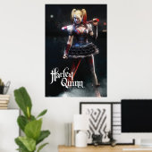 Batman Arkham Knight | Harley Quinn mit Bat Poster (Heimbüro)