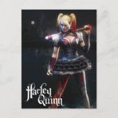 Batman Arkham Knight | Harley Quinn mit Bat Postkarte (Vorderseite)