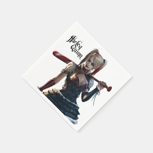 Batman Arkham Knight | Harley Quinn mit Bat Serviette (Ecke)