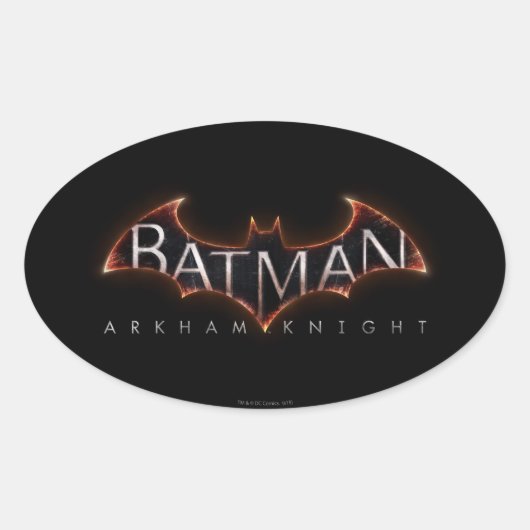 Batman Arkham Knight Logo Ovaler Aufkleber (Vorderseite)