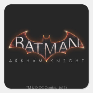 Batman Arkham Knight Logo Quadratischer Aufkleber