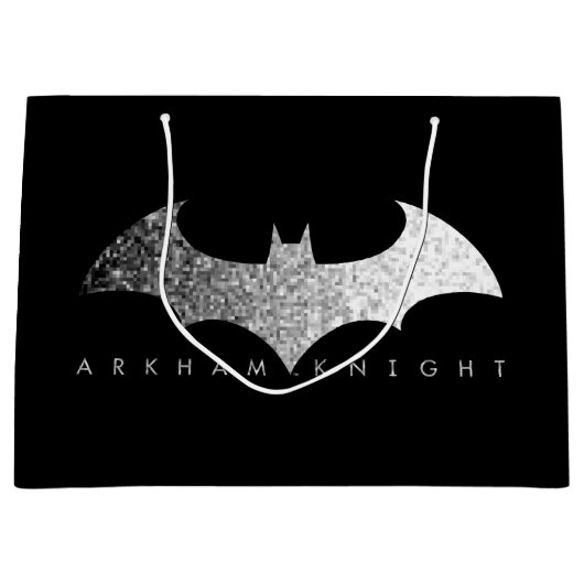 Batman Arkham Knight Pixel Logo Große Geschenktüte (Vorderseite)